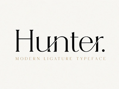 Hunter - Serif Ligature Font app branding design graphic design illustration logo typography ui ux vector