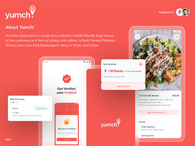 Yumch - Restaurant App 3d figma figma design food app mobile app mobile app design mobile ui design restaurants app ui user experience design user interface app uxui