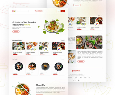 Online food website design profuctdesign ui ux