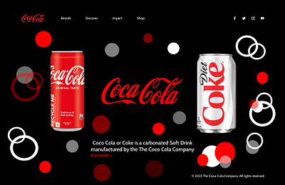 Coca Cola Web page branding graphic design illustration logo typography ui web design webdesign