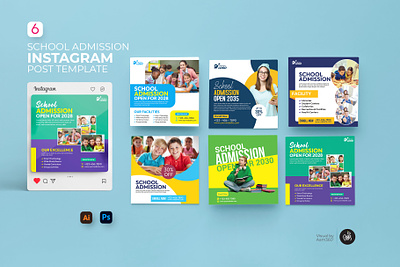 School Admission Promotional Ad Templates