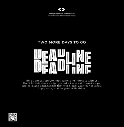 A simple deadline poster branding graphic design