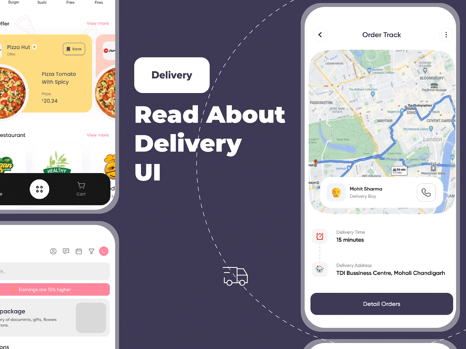 Delivery App Mobile UI by Redcrix Technologies on Dribbble