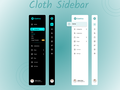 Cloth Sidebar 👕 graphic design sidebar ui