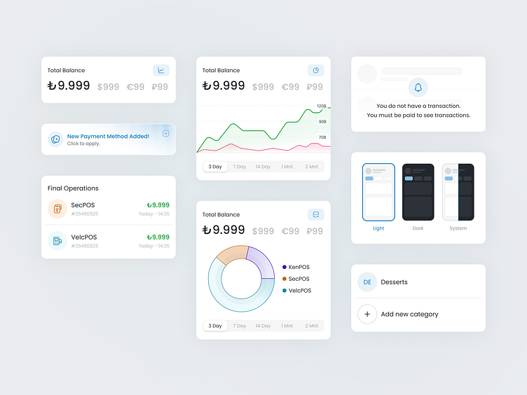 Payment Components by TUGAY on Dribbble