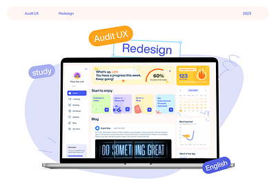 Audit UX & Redesign E-Learning Platform dashboard design e learning education gamification inspire landing page redesign ui ui game uidesign uxui web website