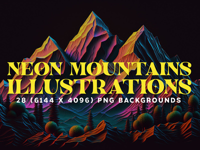 Radiant Ridges: 28 Mesmerizing Neon Mountain Wallpapers in 6K 1980s background earth everest hiking hipster illustrations landscape mountains national park natural neon outdoor peak retrowave stone synthwave wallpaper