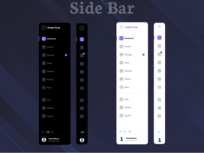 Side Bar design sidebar ui