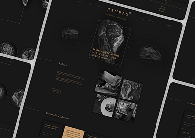 Restaurant webdesign dark graphic design ui webdesign