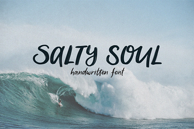 Salty Soul handwritten font typeface + sea illustrations branding font handwriting handwritten font handwritten typeface illustration logo ocean script sea typeface