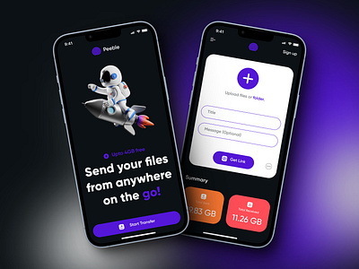 Instant File Transfer App Design app app design design file transfer graphic design mobile app ui uiux ux