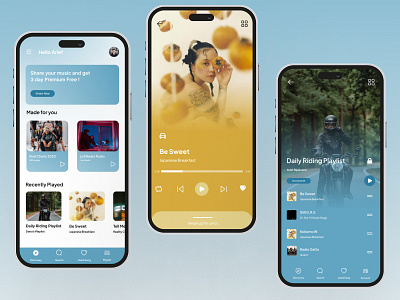 Disko Music Streaming app design ui ux