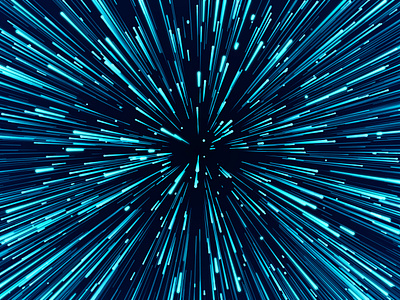 Flow of stars in cyberspace 3d art blue cyberspace design digital glow glowing graphic design illustration lines speed starburst stars