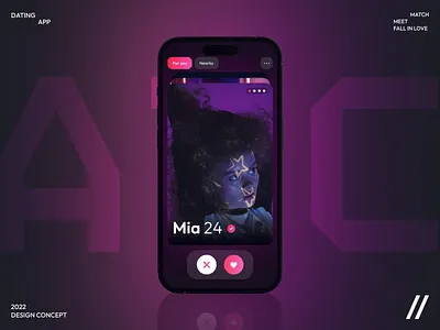 Dating app concept animation dating ios match mobile app motion social media app swipe ui ux