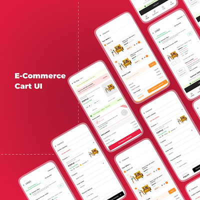 E-Commerce Cart Mobile UI app branding cart cartui commerce cart design e commerce graphic design illustration logo productdesign ui ui mobile cart vector