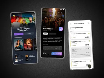 Event Mobile App UI Design app branding design event eventmanagement graphic design productdesign ui