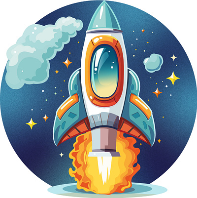 Rocket design graphic design illustration vector