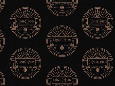 Closed Caption Badge Design 1920 art deco badge badge design black and gold brand brand identity branding branding design design graphic design illustration logo logodesign speakeasy stamp ui