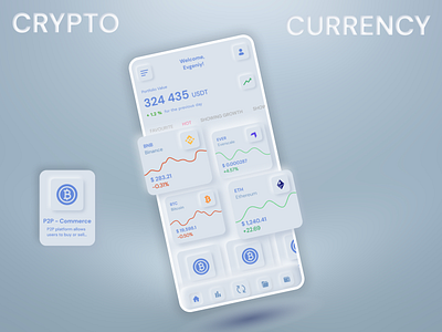 Crypto Currency app design crypto currency ui