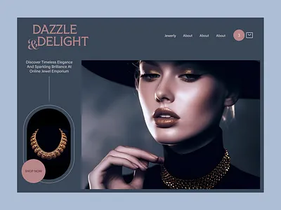 Jewelry Ecommerce Concept art blue color palette design digital ecommerce editorial design editorial photography fashion fashion model interaction jewel jewelry logo midjourney model modern ui modernism pink ui design