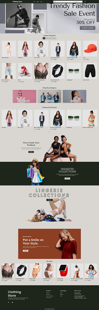 Fashion Shopping Website branding design elementor fasion website graphic design ui ux web web design website website design wordpress