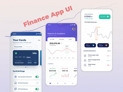 Finance Mobile App UI app branding design finance mobileui productdesign ui uidesign