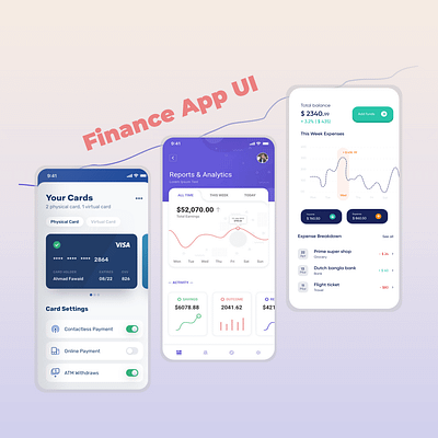 Finance Mobile App UI app branding design finance mobileui productdesign ui uidesign