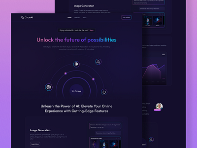 A.I Landing Page 100daychallenge dailyui dark mode dashboard design landing page ui ui design uiux