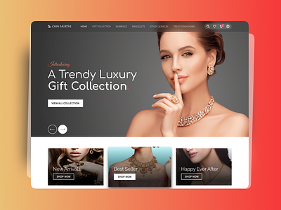 Jewellery Website branding design illustration logo mockup typography ui ux website