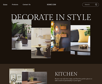 Interior Designing or Home Decoration Website. app design home home decoration house interior design landing page style ui ux