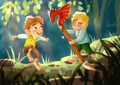 Hobbits - kidlit illustration. brand character cartoon character design children illustration digital art drawing fanart hobbit illustration tolkien