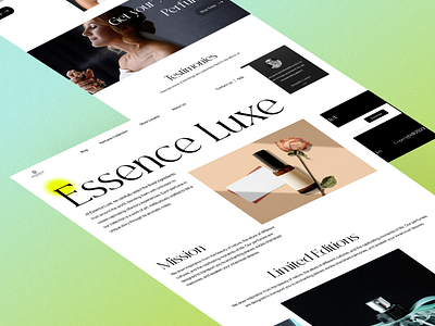 Essence Perfume Landing Page branding graphic design ui