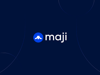 Maji — Logo Design ai arrow blue bold brand identity branding generative ai logo logo design mark minimalistic navy blue simple typography vector visual identity