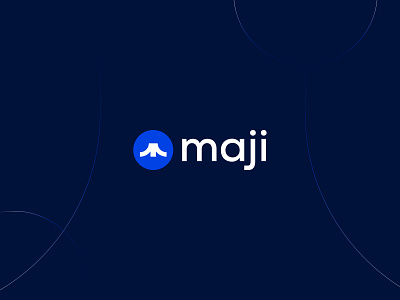 Maji — Logo Design ai arrow blue bold brand identity branding generative ai logo logo design mark minimalistic navy blue simple typography vector visual identity