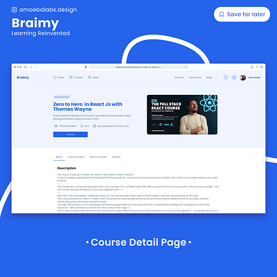 Braimy - An Edtech Website conceptualization by Amoeba Labs amoeba labs design agency in nepal edtech website design edtech websote design in nepal online learning course webiste online learning website ui webaite ux website design in nepal website ui