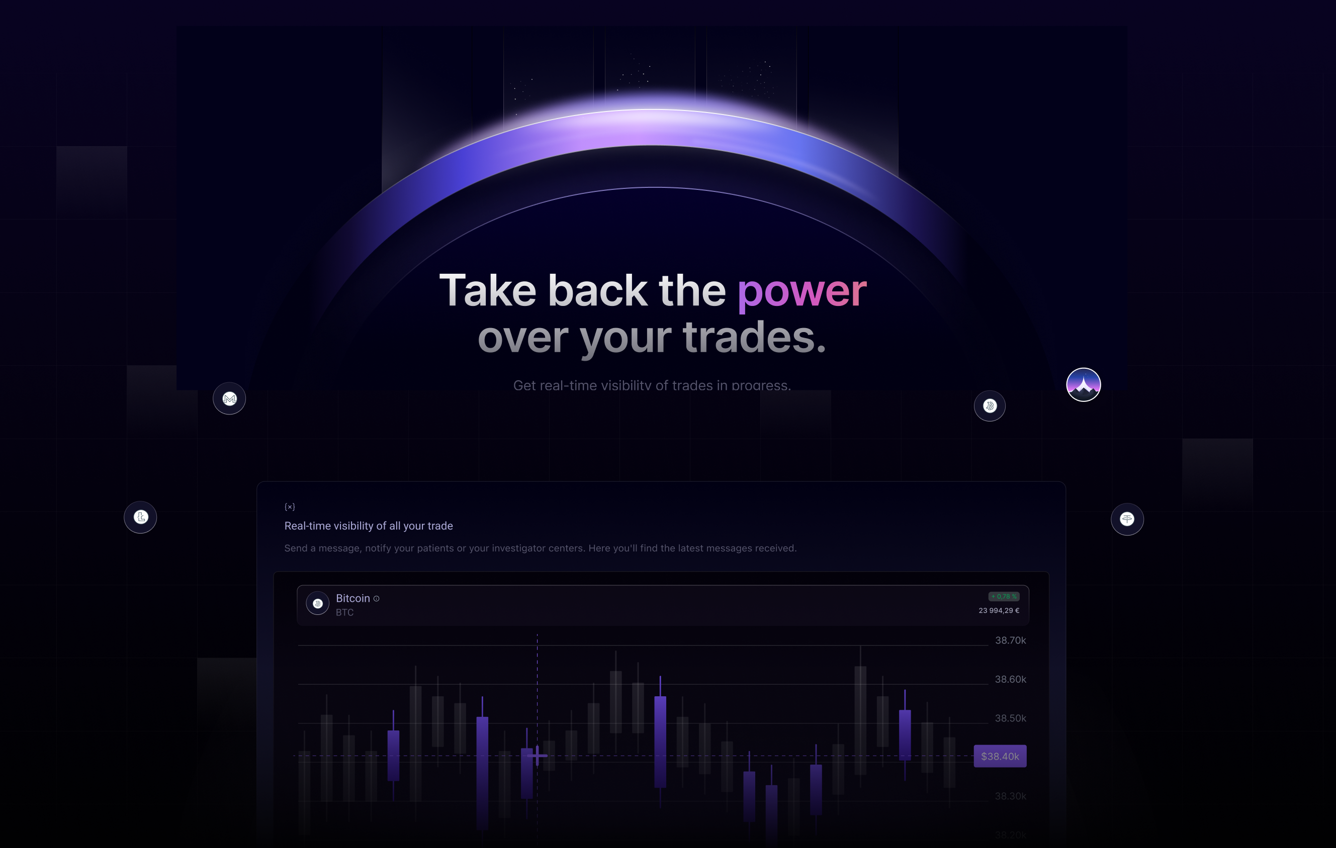 Stellar Landing Page complex ui crypto dark mode finance finetch futur landing saas space startup