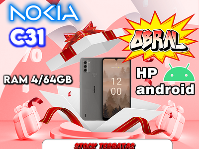 NOKIA C31 FLASE SALE brand brand post design handphone illustration iphone iphone 14 logo nokia ui