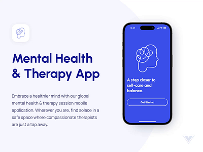 Mental health mobile app branding design health marketplace mental modern saas ui