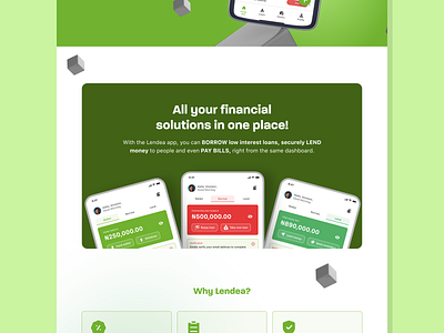 Lendea - Loan App fintech loan loan app product design ui ux user interface web app web design web ui website ui