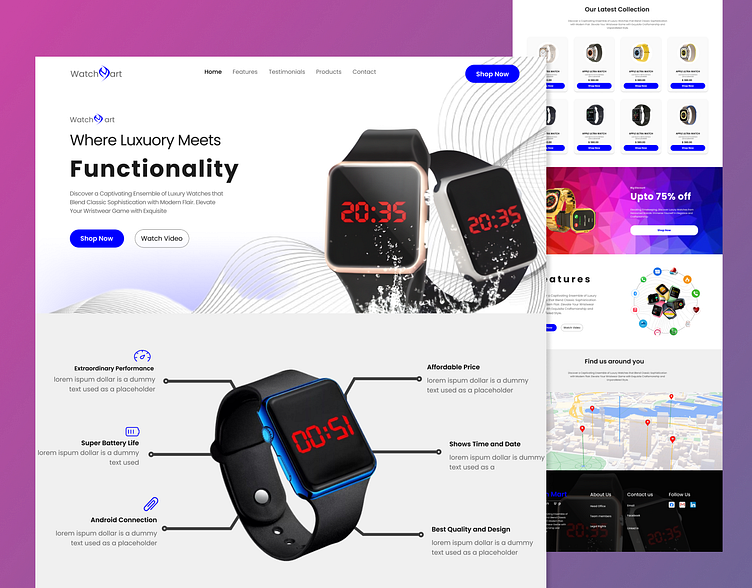 Digital Watch Web Design | UI UX Designer by Messum Abbas on Dribbble