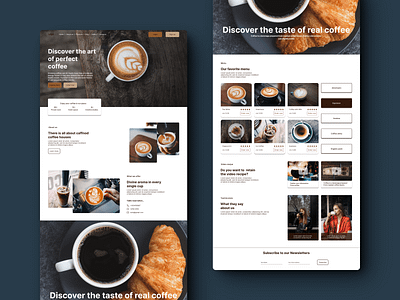 Coffee shop web design coffee coffee shop graphic design shop ui web web design