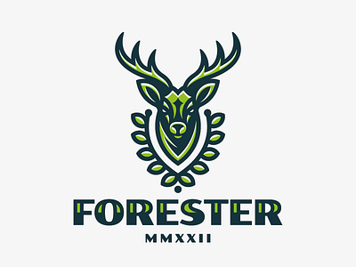 Forester branding concept deer design logo