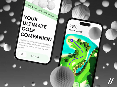 Golf Mobile iOS App 3d android animation app app design app interaction dashboard design game golf ios location mobile mobile app mobile ui motion online sport ui ux