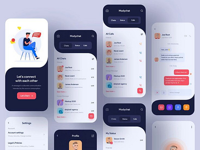 UI/UX for Social app design graphic design typography ui ux