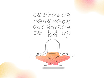 Morning meditations 2d asset branding calm charecter design design gradients graphic design illustration illustrator marketing meditation minimalistic product illustration sketchy