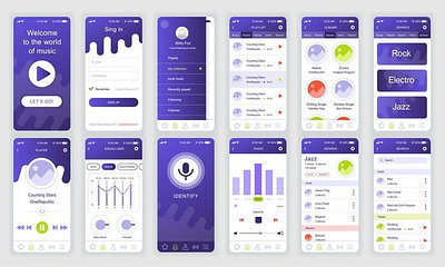 UI UX for a music app design graphic design illustration ui ux