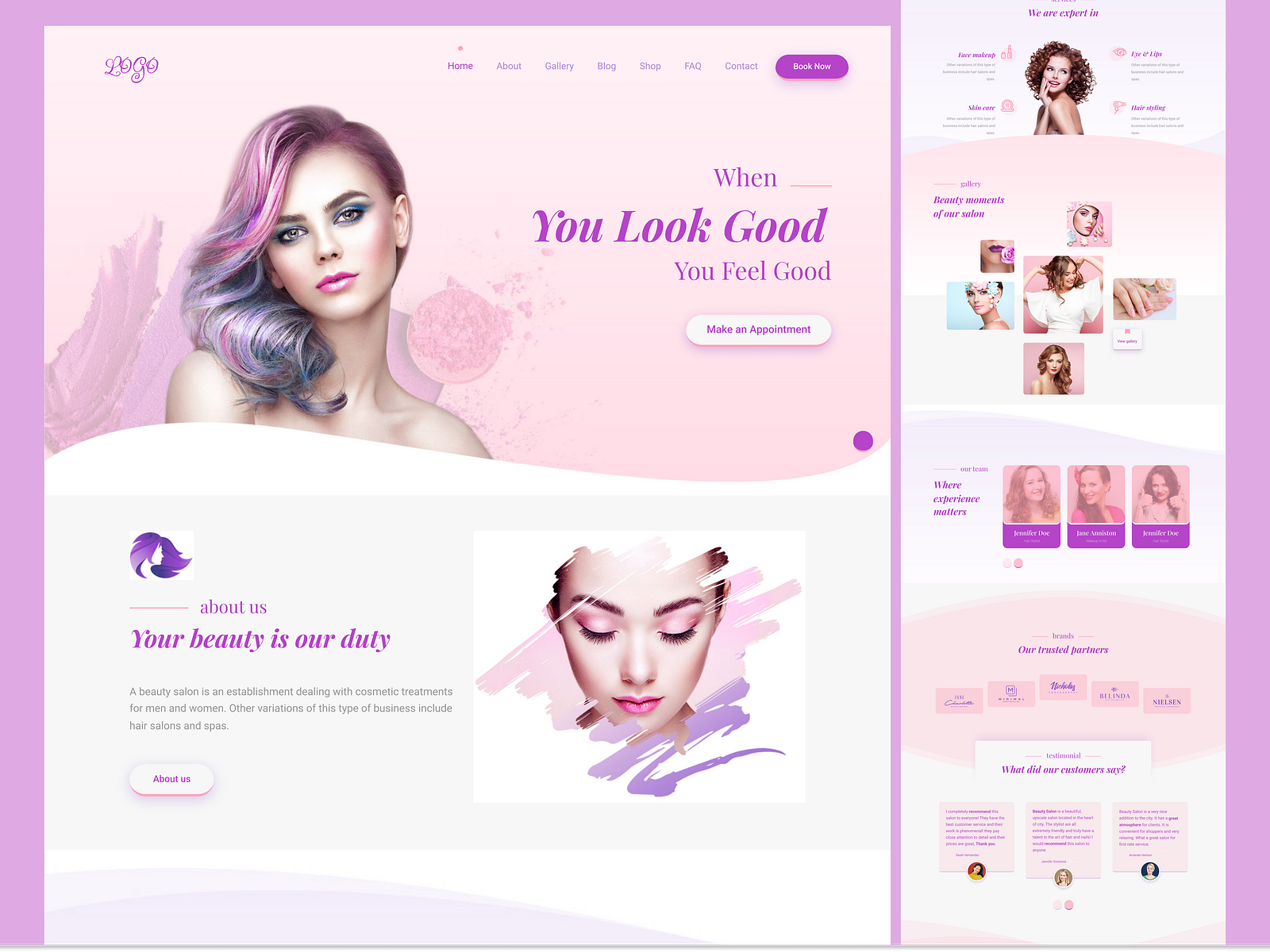 Cosmetic website design by Shahid Baig on Dribbble