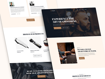 Deepcuts - Barbershop Website design designagency figma figmadesign inspiration project ui ux website websitedesign