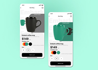 Dailyui#33:customize product 33 adobephotoshop black canva dailyui design ecommerce figma interfacedesign mug online shopping ui