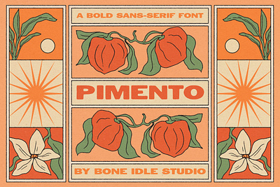 Pimento Typeface bold typeface font hand drawn typeface lettering sans serif type